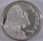 2001 Alaska Medallion, The Mountain Goat, front.  Click for larger image.